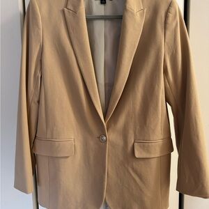 Ann Taylor Women's Tan Blazer with Gold Buttons